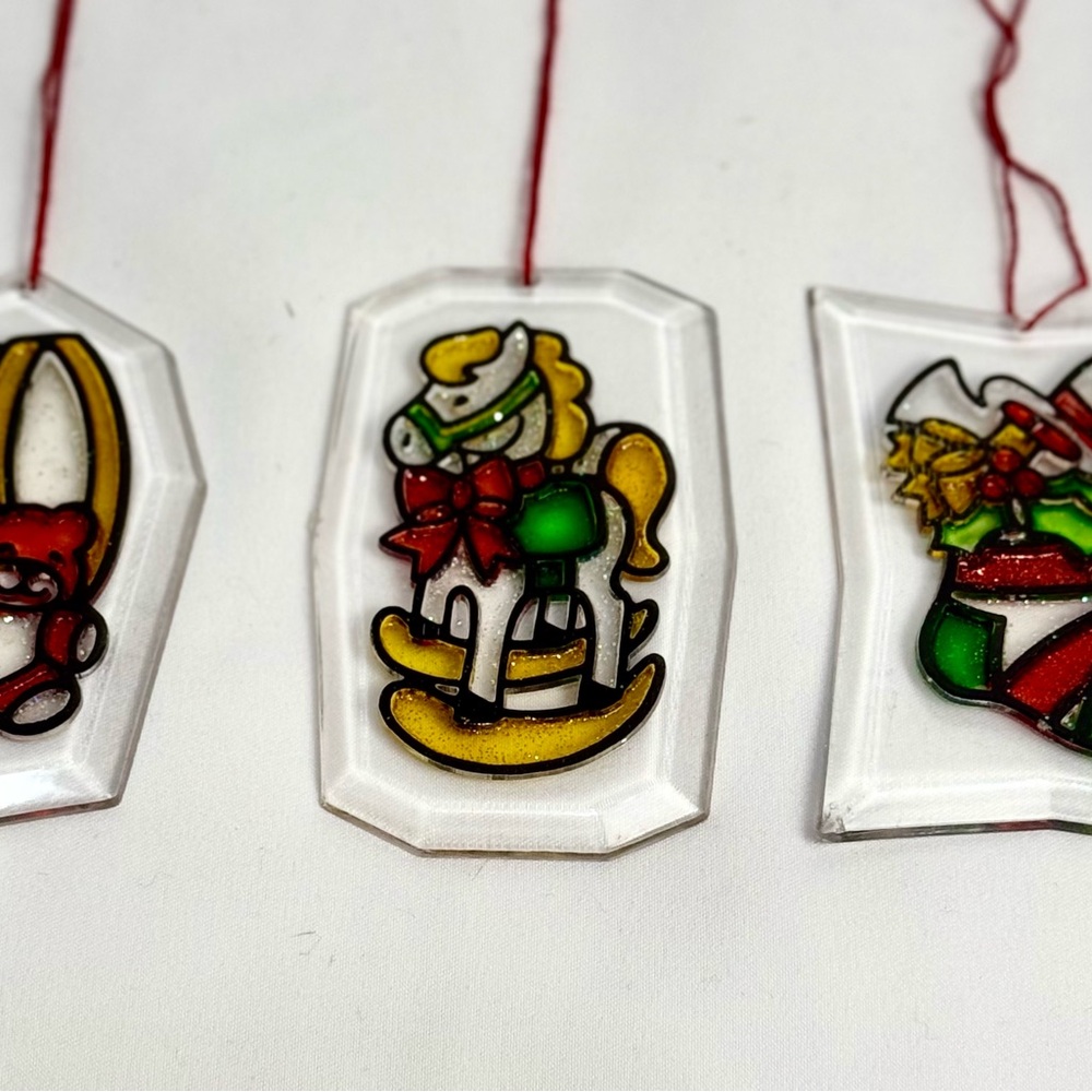 Festive Stained Glass Ornaments